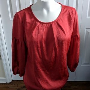 Talbots scoop neck 3/4 sleeve pink top
